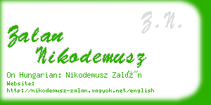 zalan nikodemusz business card